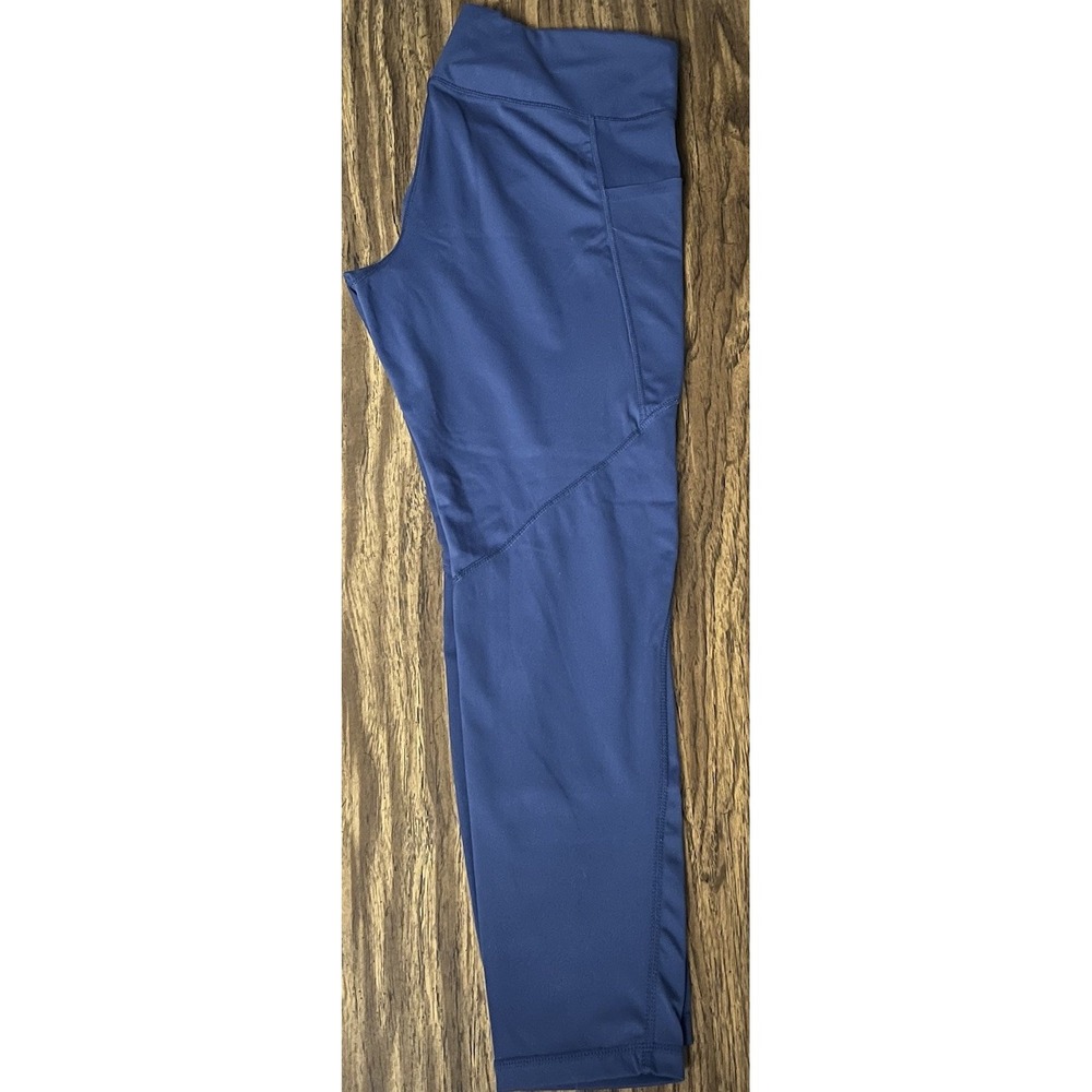 Members Mark Women Active Pocket Leggings High Rise Iron Blue Size XL